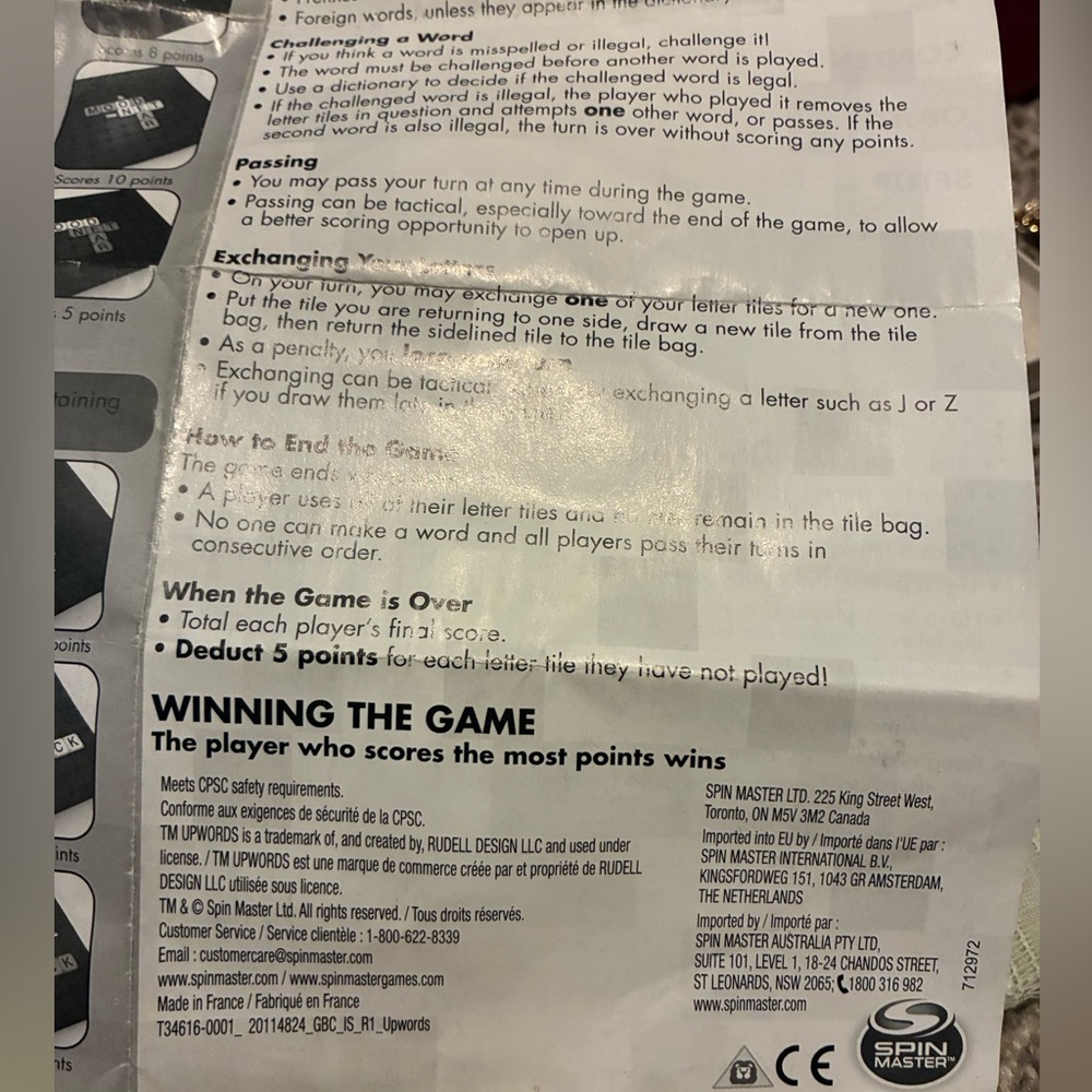 UPWORDS - Complete Game Set With Instructions - Picture 8 of 8